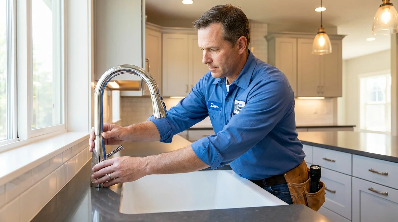 Kitchen faucet installation by Johns Plumbing LLC in Walls